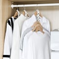 Miniatyrbillede 4 af 5: Multifunktionel multilags garderobe tøjstativ foldbar opbevaringstativ husholdnings stærk bæreevne garderobe kroge (20 styk)