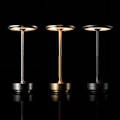 Miniatyrbillede 2 af 5: Dæmpbar Led Bordlampe Uden Ledning 3-vejs Aluminium Ledningsfri Lampe Til Læsning Silver Plating