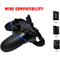 Miniatyrbillede 2 af 5: Ledningsforbundet Spilcontroller til PS-4/Pro/Slim/PC(Win7/8/10)/Laptop, USB-stik Spilcontroller med Vibration og Anti-Slip, Ergonomisk