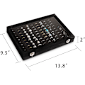 Miniatyrbillede 2 af 5: Ringe Organiserbakke 100 Slots Ringeholder Med Klar Låg Fløjls Ringe Opbevaringsboks Ringebakke Til Smykkebutik Ringe Display Case Til Smykke Show Ring B