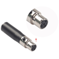 Miniatyrbillede 5 af 5: Xlr Mini 3-polet Han til 4-polet Hun Audio Adapter Stikforbindelse Hi-fi Signal Konverter Adapter Til