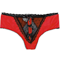 Miniatyrbild 3 av 4: Damunderkläder - Trosor, Stringtrosor, Knickers, G-string, Crotchless Red 2XL