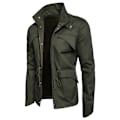 Miniatyrbilde 2 av 5: Allthemen Herre Solid Høst Lapel Casual Jakke Army Green L