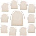 Miniatyrbillede 1 af 5: 10 stk. små stofposer til maling, miniposer til gaver beige beige 22*42cm