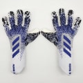 Miniatyrbilde 1 av 2: Profesjonelle silikon gummi vanntette sklisikre hansker latex voksne barn fotball keeperhansker #1 blue and white 7