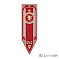 Pikkukuva 4 / 5: Game of Thrones -ripustuslippu Stark Targaryen Lannister Banner Kotijuhlan Koristeluun 05 Tyrell
