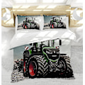 Miniatyrbild 2 av 4: Traktor Täcke Set 2/3 Delar Pojkar Traktor Sängkläder Set Med Kuddfodral 50x75 Cm För Barn Barn Tonåringar 200x200cm