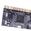 Pikkukuva 5 / 5: 4 Portin PCI SATA RAID -ohjain sisäinen laajennuskortti kahdella SATA-kaapelilla, pöytätietokoneelle, tukee