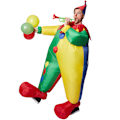 Miniatyrbild 4 av 5: tectake Uppblåsbar Clown Kostym Multicolor multifärg