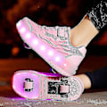 Miniatyrbillede 4 af 5: Børns Sneakers Dobbelthjulede Sko Led Lys Sko Q7-yky Pink 31
