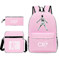 Pikkukuva 2 / 3: Jalkapallotähti C Ronaldo CR7 -painatus, kolmiosainen reppu opiskelijoille raiden 2 backpack