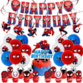 Miniatyrbild 5 av 5: Spiderman-tema Festdekoration Tillbehör Servis Mugg Tallrik Servetter Spiderman Ballon Glad Fest Deko För Barn Pojkar 10st Presentpåse