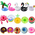 Miniatyrbild 1 av 5: IC Uppblåsbara Dryckeshållare 15-pack Dryckesflottar Uppblåsbara Kopps Hållare Flamingo Kustunderlägg för Poolparty