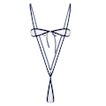 Pikkukuva 1 / 4: Naisten Eroottinen Seksikäs Mikro Mini G-string Thong Bikini Bodysuit Läpinäkyvä Pitsi Alusvaate Set Rintaliivit Top Suspender Alushousut Alaosa Navy Blue