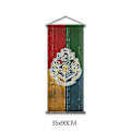 Pikkukuva 1 / 4: Harry Potter -faneille tarkoitettu ruudullinen roikkuva lippu Tylypahkan velhojen ja noitien koulu -lippu seinävaate sisätilojen koristeluun Hogwarts 41*109cm