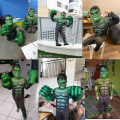 Miniatyrbild 5 av 5: 2023 Barn Green Giant Hero Muskel Halloween Kostymer Fancy Pojkar Superhjältar Karneval Cosplay Kläder Mask Barn Julgåvor mask S