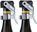 Champagnestopper, 2 st Rostfritt Stål Champagneflaskpropp För Cava Prosecco Mousserande Vinstopper Silver black 2pcs