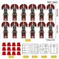 Miniatyrbild 4 av 5: Medeltida Romerska Soldat Regement 12 Byggsten Minifigurer Och Små Partikel Montering Leksaker 12 pieces in a set A