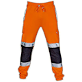 Pikkukuva 1 / 3: Aikuisten turvallisuus työhousut Hi Vis Viz näkyvyys joustava vyötärö hikihousut Orange XL