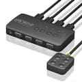 KVM Switch USB Switch Delt Controller Adapter 4 Indgange 4 Udgange til Bærbar Computer Printer Tastatur Black