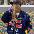 Miniatyrbillede 1 af 5: Racing Jacket Vintage, Bomber Jacket Print, F1 Streetwear Jacket Y2k L