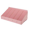 Miniatyrbilde 1 av 5: Treblyant Blyantstativ Enkel Blyantboks Flere Penner Organizer Oppbevaring for Skrivebord Skole Kontor Klasserom Pink 24 cells