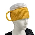 Miniatyrbilde 3 av 5: Morsom 3D Ølkopp Strikket Lue - Behagelig, Tykk og Kuldebestandig Beanie for Kvinner og Menn