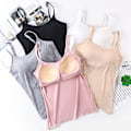 Miniatyrbild 1 av 5: 5 st Basic Camisole Justerbar Camisole Spaghetti Strap Tank Top för Kvinnor och Flickor (stor