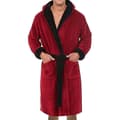 Fleece badekåpe med hette for menn Rød Red 3XL