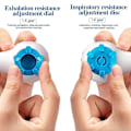 Miniatyrbillede 4 af 5: Inspirations- / Ekspirationstræner - Åndedrætsøvelsesudstyr - Blå