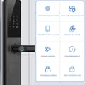 Miniatyrbilde 4 av 5: WiFi Smart Biometric Door Lock for Front Door, Keyless Access System with Fingerprint Lock Function, Multiple Door Opening Methods