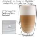 Miniatyrbillede 4 af 5: Design Latte Macchiato Glas (4 X 330ml) - Dobbelt-væggede Glas Fremstillet Af Borosilikatglas