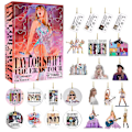 Miniatyrbillede 1 af 5: 2023 Taylor Swift Fans Julekalender 24 Dage til Jul Nedtællingskalender Vedhæng Blind Box Julegave style 1