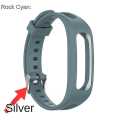 Miniatyrbillede 1 af 5: Udskiftningsarmbånd Silikonrem Til Huawei Band 4e 3e Honor Band 5 Løberem Håndled blue rock