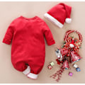 Miniatyrbild 3 av 5: Babyflicka Jultomte Kostym 1:a Jul Outfit med Hatt Storlek 0-24 Månader Röd Red 66