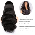 Miniatyrbild 3 av 5: Lace Front Peruk Vågig Peruk Lace Closure Mänskligt Hår Peruk 16 Tum