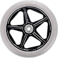 Miniatyrbillede 1 af 5: 2 stk. 6 tommer gummihjul udskiftning rullestol forhjul rollator walker anti-slip udskiftning hjul grå