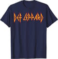 Def Leppard - Klassisk Logo Klassisk T-shirt Navy M