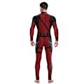 Pikkukuva 4 / 5: Wolverine-asu Miehille ja Pojille - Supersankariasu Halloween Cosplay Haalarissa Punainen Red 2XL