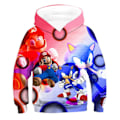 Miniatyrbild 1 av 2: Super Mario & Sonic Barnkläder för Barn, Nyhetstryckt Hoodie Sweatshirt Tröja för Pojkar och Flickor, Fest- och Födelsedagspresenter A 5-6 Years