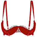 Miniatyrbild 1 av 5: Damunderkläder, spetsbh med bygel, halterhalsband, O-ring, push-up, genomskinlig, Xinmu Red B XXL