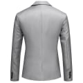 Miniatyrbillede 2 af 2: Allthemen Herre Business Casual Enknaps Jakke med Hakket Rever i Ensfarvet Grey S