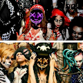 Pikkukuva 2 / 4: Neon-ompeleet LED-naamio Langallinen Valoisa Puvustus Puhdistusjuhlat Cosplay Halloween-naamiot Ice Blue