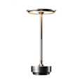 Miniatyrbillede 1 af 5: Dæmpbar Led Bordlampe Uden Ledning 3-vejs Aluminium Ledningsfri Lampe Til Læsning Silver Plating