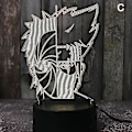 Miniatyrbillede 4 af 5: 3D Natlys Naruto Team Uzumaki Naruto Sasuke Sakura Figur Led Natlampe G