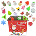 Miniatyrbillede 4 af 5: Kalender 2023 Jule-nedtællingskalender Legetøj 24 stk. Assorterede Søde Mochi Dyr Squishy Holdbar Høj Kvalitet 1