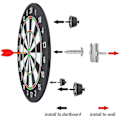 Pikkukuva 2 / 5: 10 kpl Dart-taulun Asennuskiinnike Sarja Dart-taulun Asennuskiinnike Set Seinäkiinnike Dart-taulun Asennuskiinnike Dart-taulun Setti