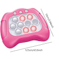 Miniatyrbild 3 av 3: Pop It Avkopplingsgenombrott Pusselkonsol Stressavlastande Fidget Leksak Snabb Tryckbubbla Spelkonsol Presenter För Barn Pink