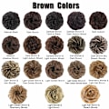 Miniatyrbild 5 av 5: 1 st Messy Bun Hårförlängning Scrunchie Lockigt Vågig Messy Syntetisk Chignon för Kvinnor Uppstylad Håraccessoar Natural Black