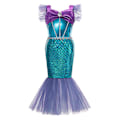 Miniatyrbild 1 av 3: Disney Lilla Sjöjungfrun Ariel Prinsessdräkt Barnklänning För Flickor Cosplay Barn Karneval Födelsedagsfest Kläder Sjöjungfrun Klänning V 7-8T(size 140) Mermaid